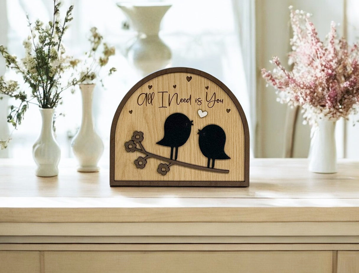 TruFlat® Walnut Plywood Valentine's Day sign