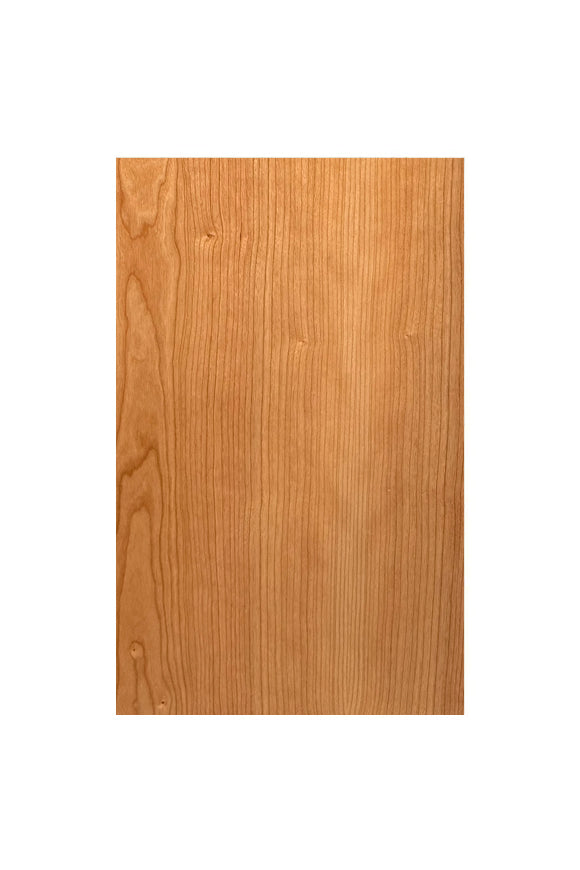 Wooden panel with a natural finish on a white background