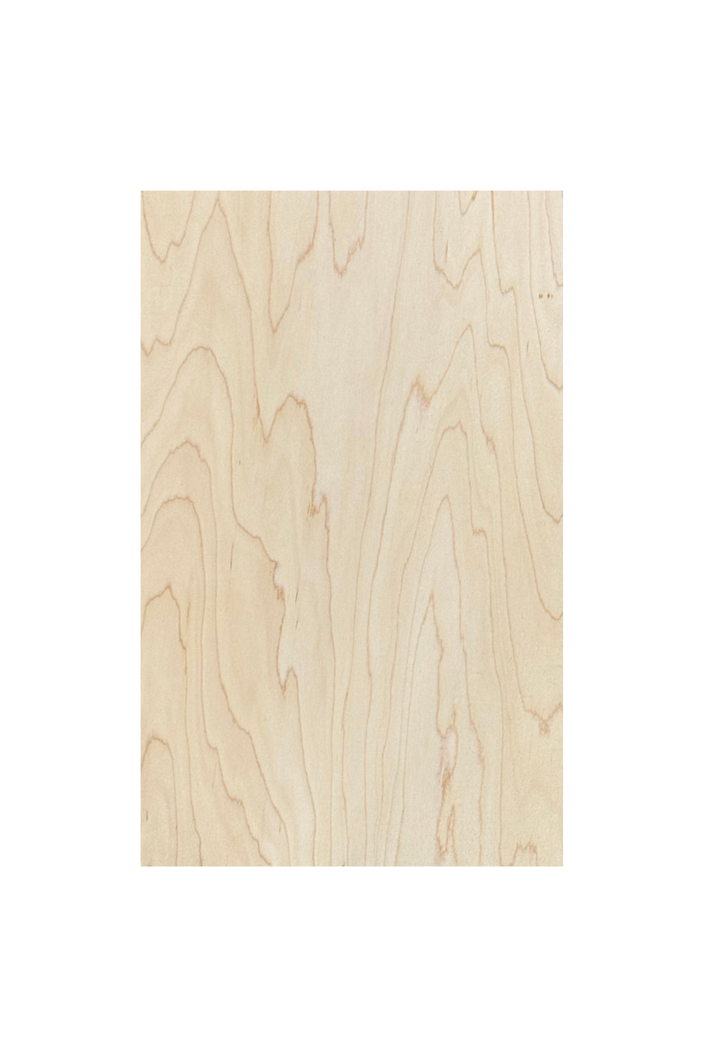 Plain wooden panel with a light beige color on a white background