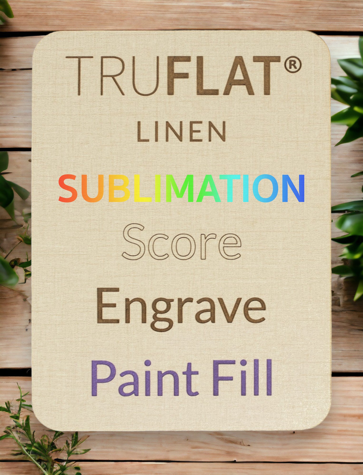 TruFlat Linen showing sublimation