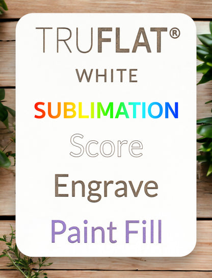 TruFlat White showing sublimation